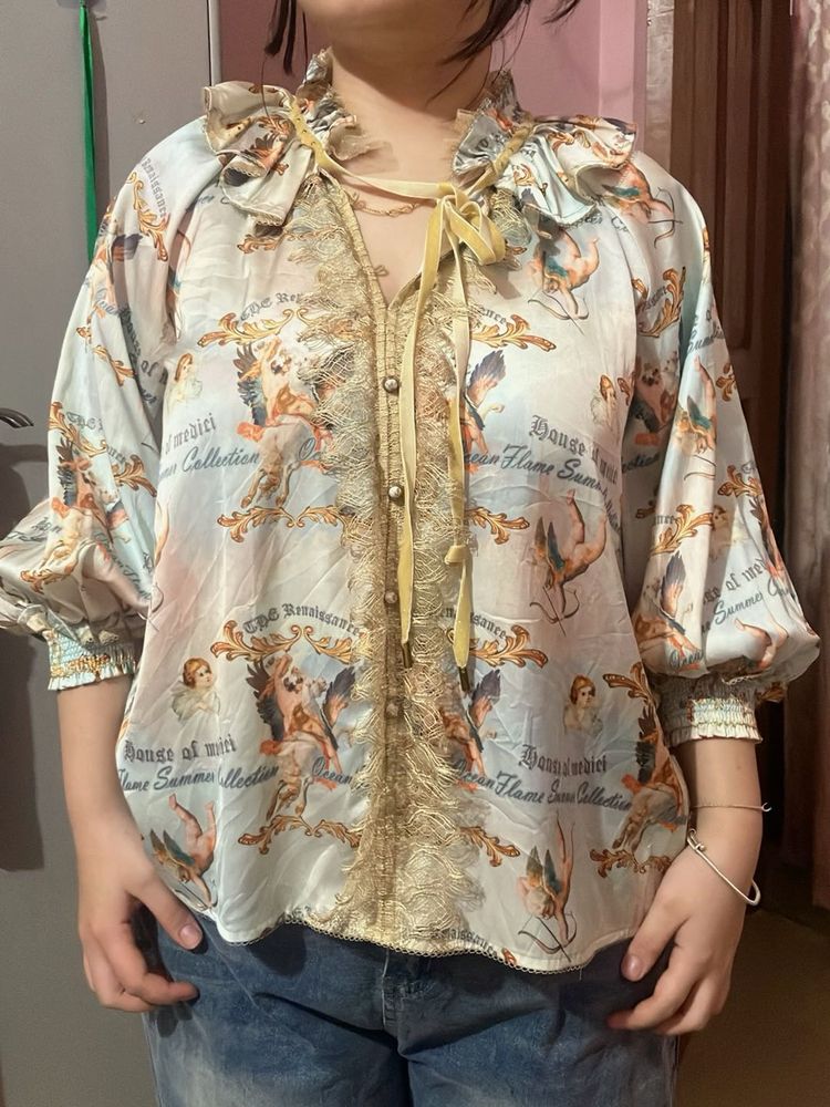 Y2K top with Ruffles