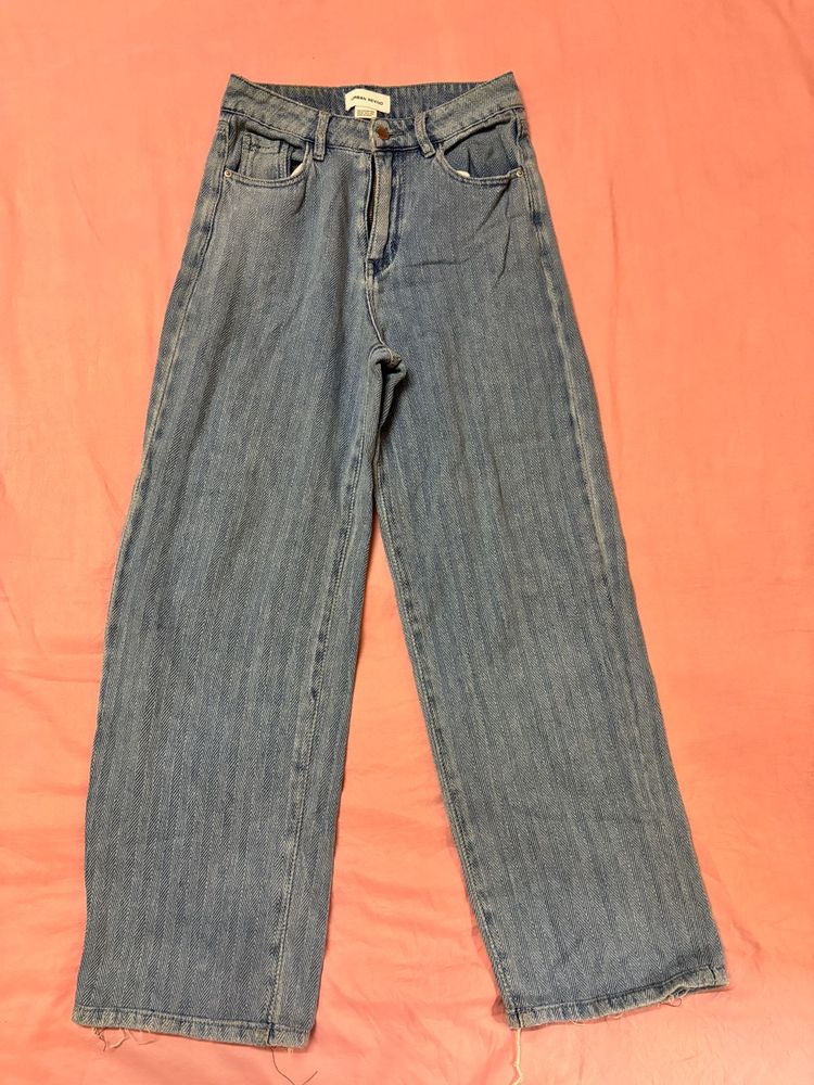 Stylish Wide Leg Denim Jeans