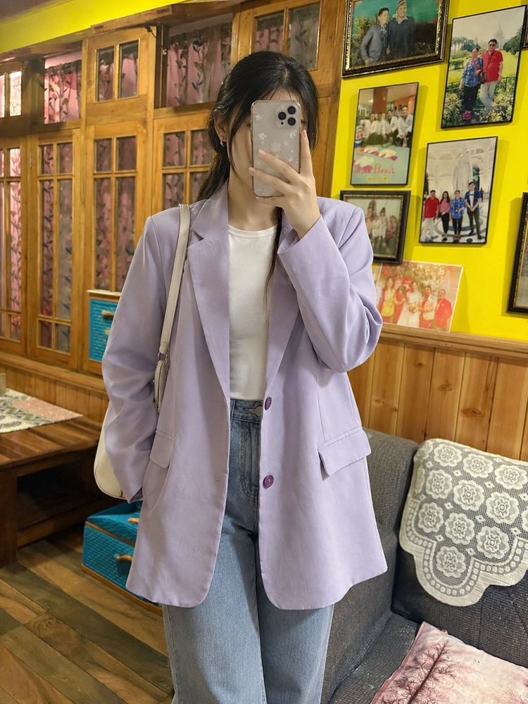 Lavender Oversized Blazer