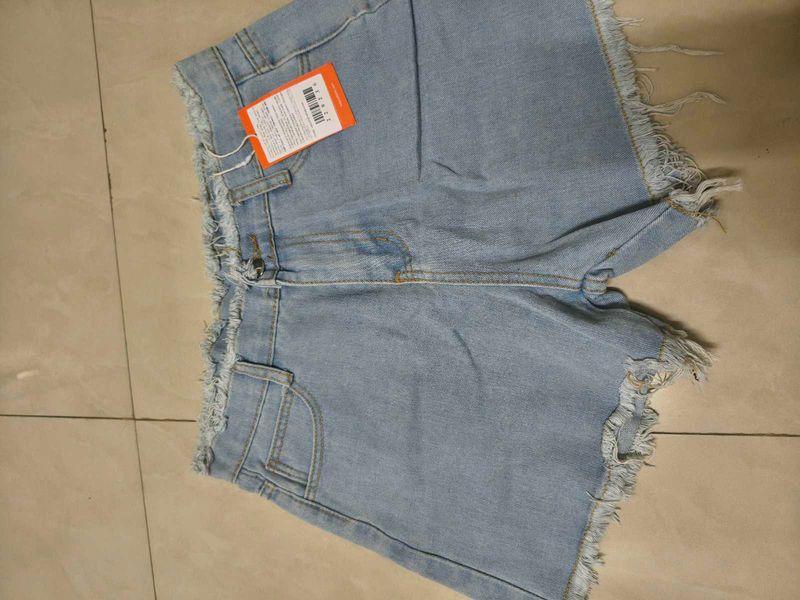 Light Wash Denim Shorts