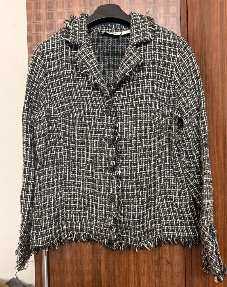 Checkered Tweed Jacket