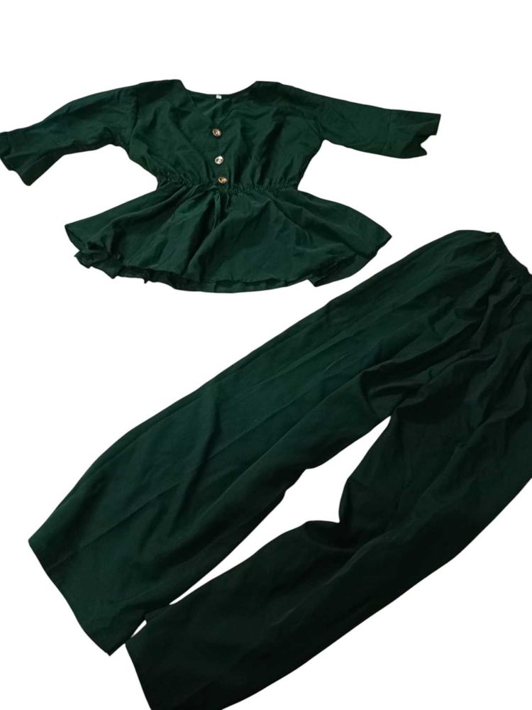 Elegant Dark Green Co-ord Set