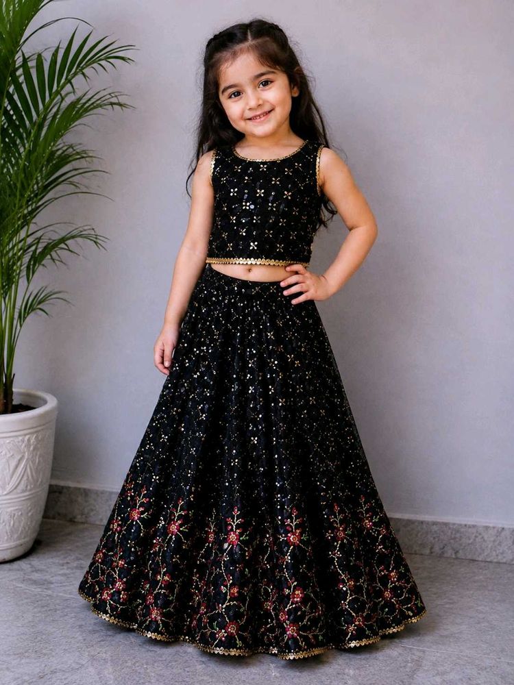 Sparkling Black Lehenga Choli for Girls