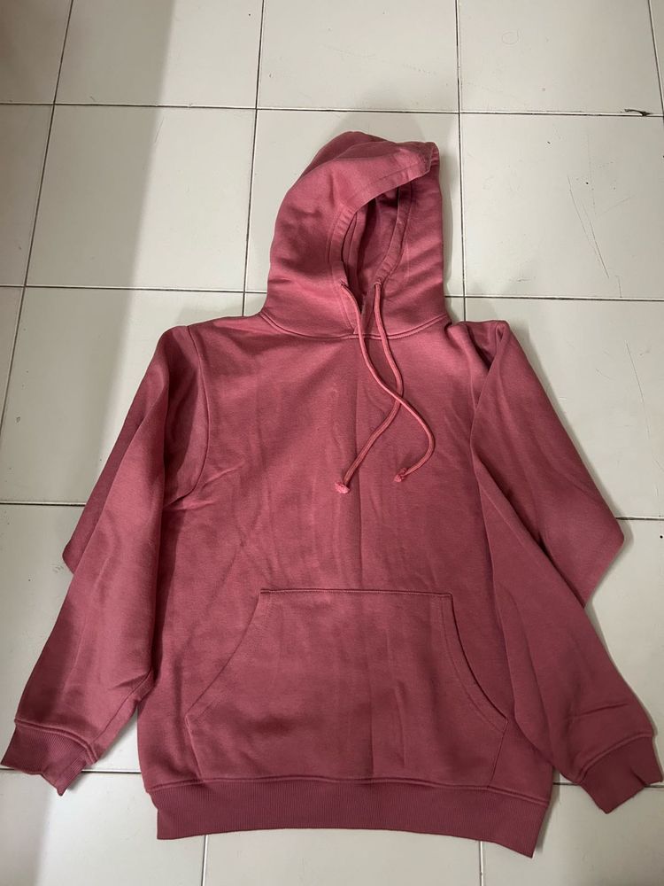 pink hoodie