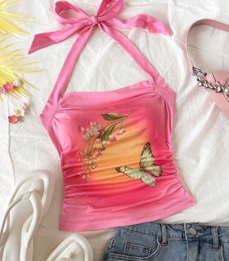 Savana Pink Halter Top