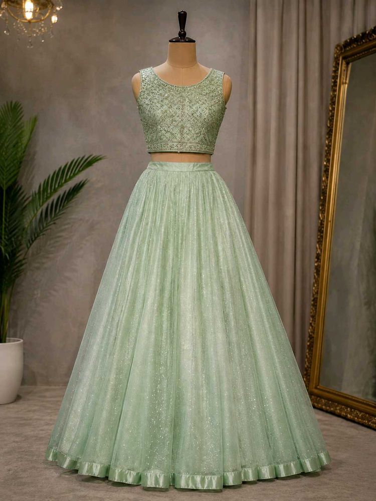 Stunning Mint Green Lehenga Choli