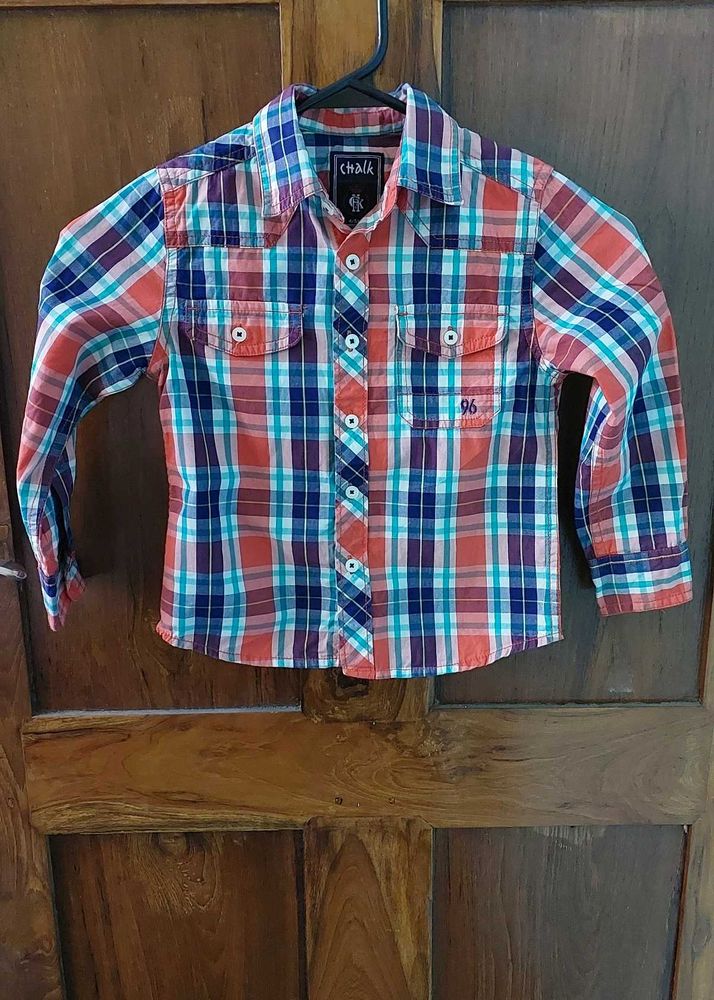Boys multi-colour checks Button-Up Shirt