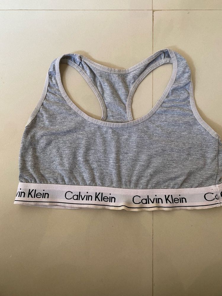 Calvin Klein Grey Sports Bra
