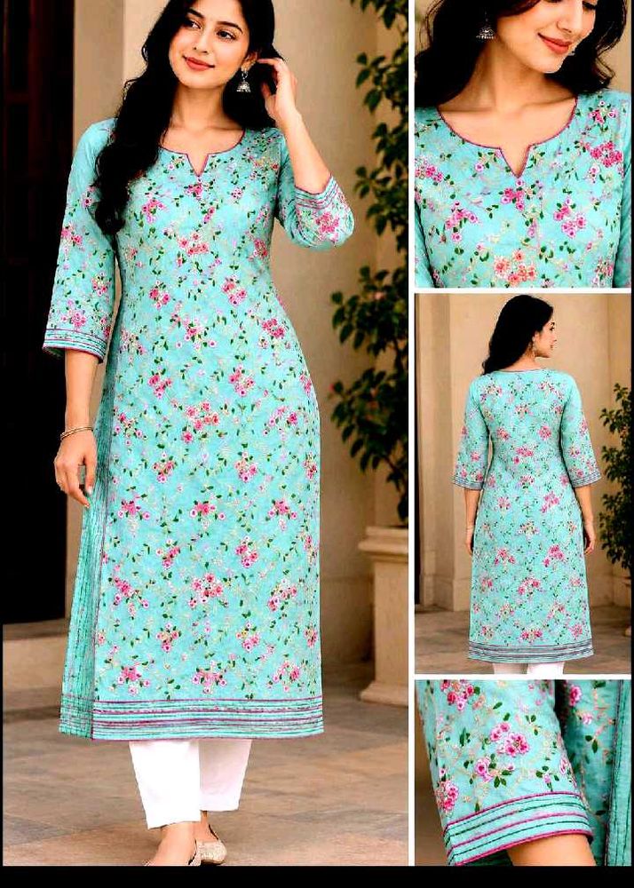 Beautiful Floral Print Kurta