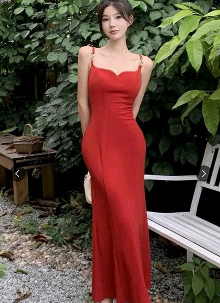 Elegant Red Maxi Dress