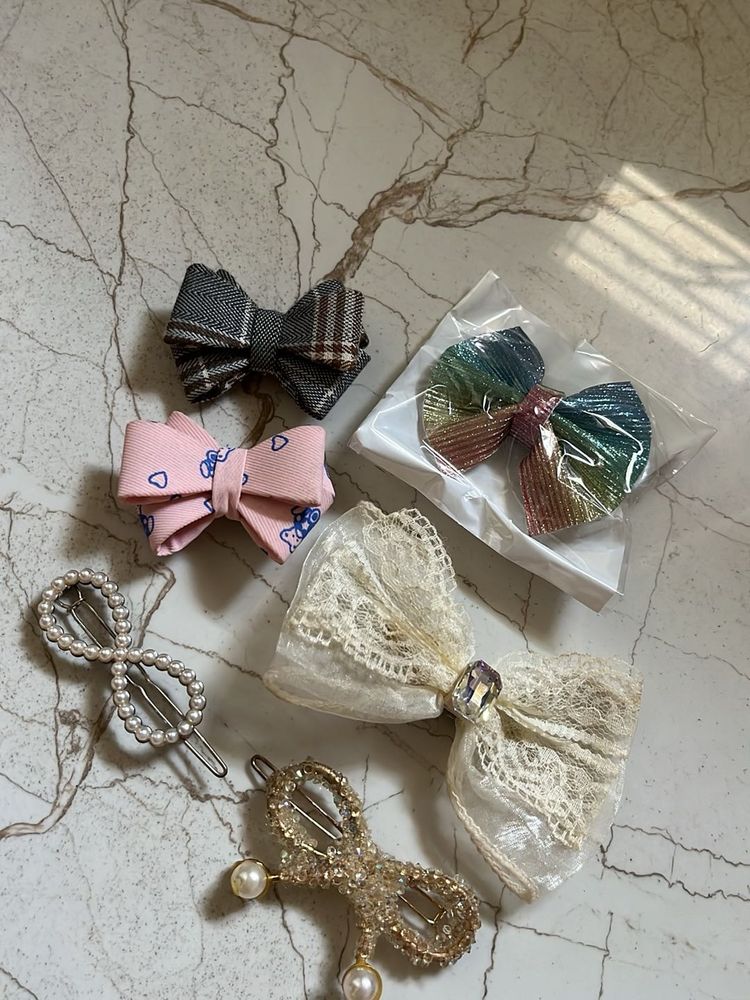 Hair Accessory Bundle - Bows &amp; Clips