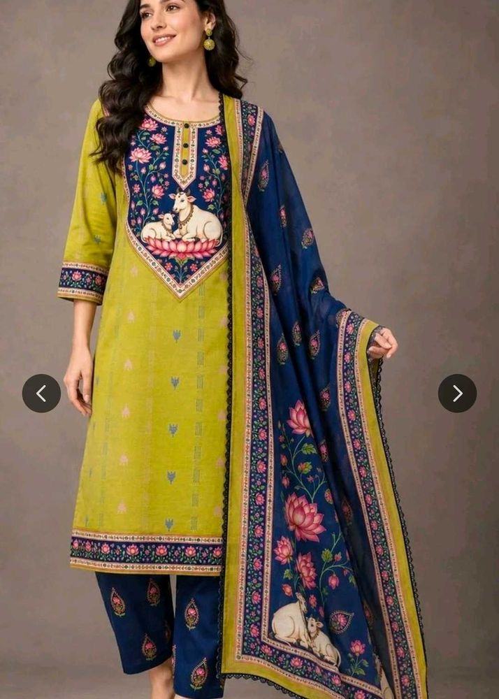 Beautifully Printed Kurta Set with Dupatta