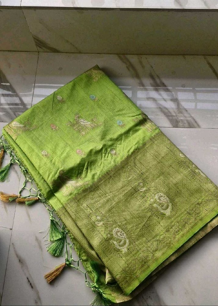 Beautiful Green Silk Saree