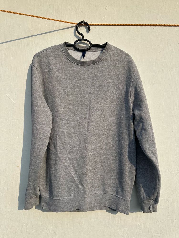 Classic Grey Crew Neck Sweatshirt