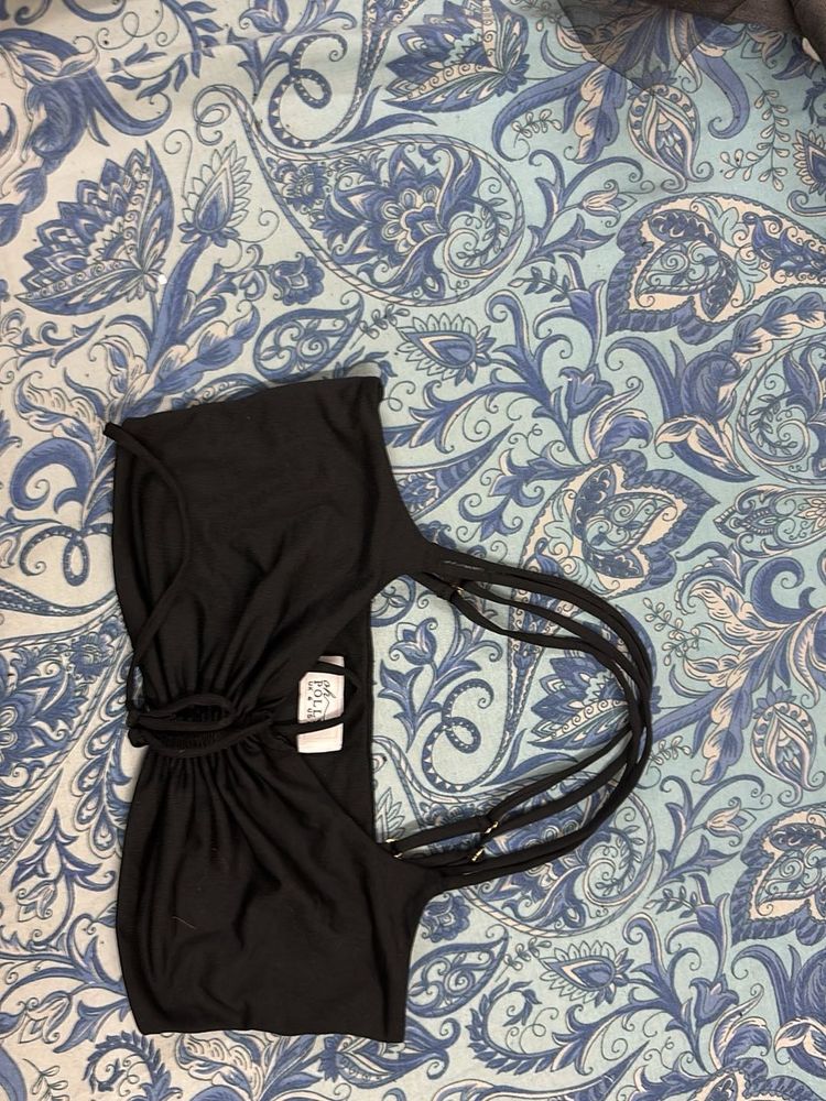 Black Dress with Strappy Detail