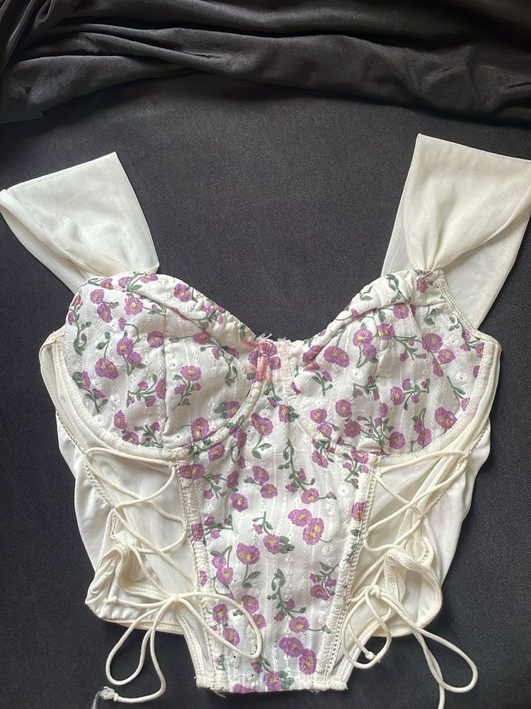 Sweetheart Floral Corset Top