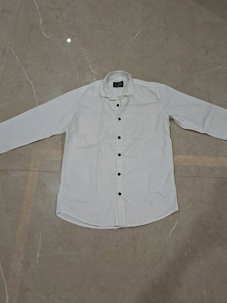 Casual White Men's Shirt