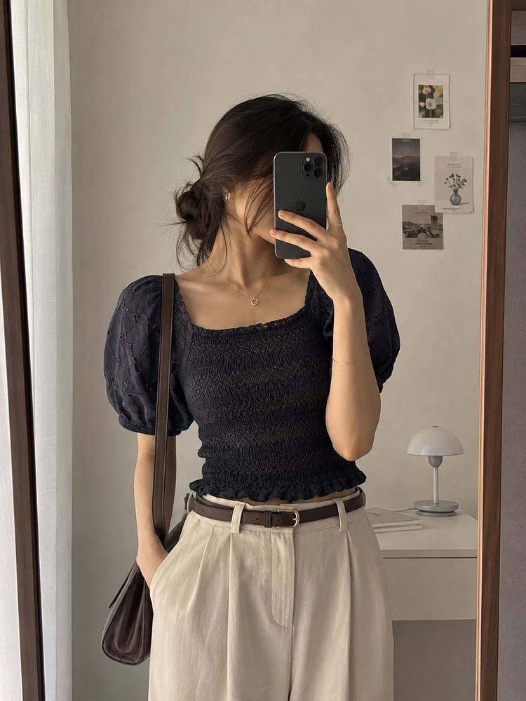 Chic Smocked Puff Sleeve Top