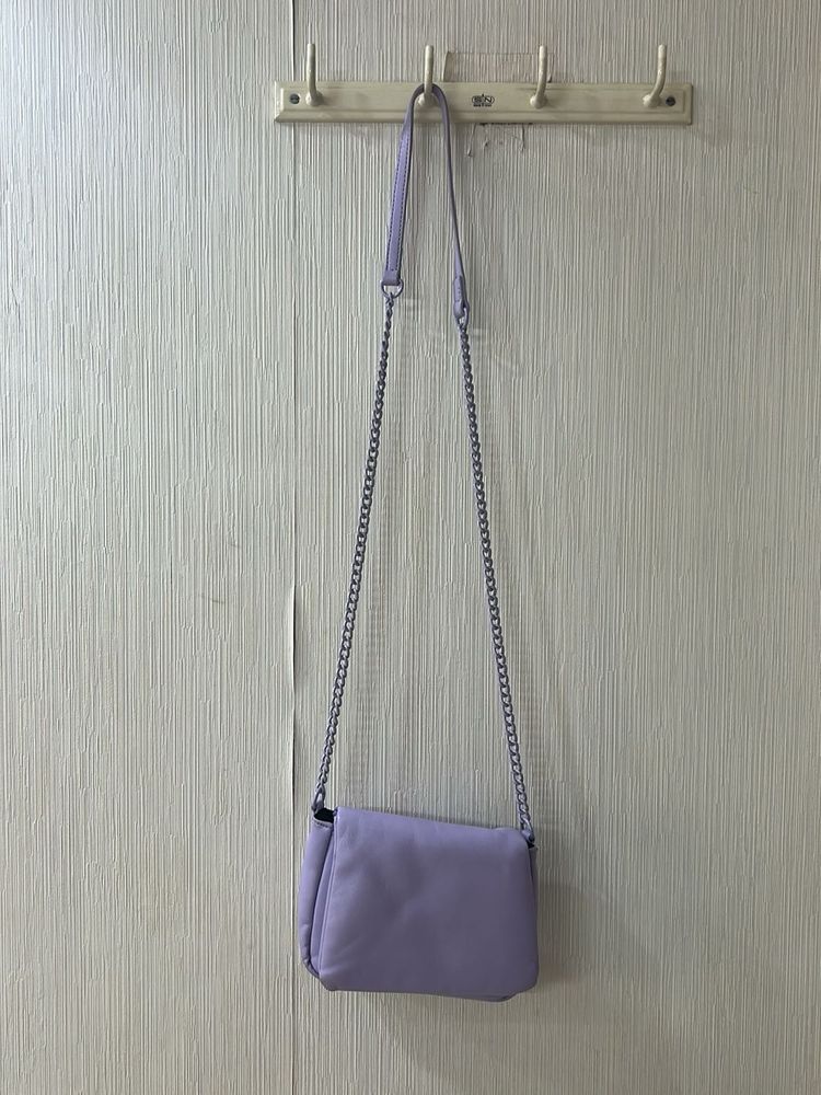 Lavender Chain Strap Crossbody Bag