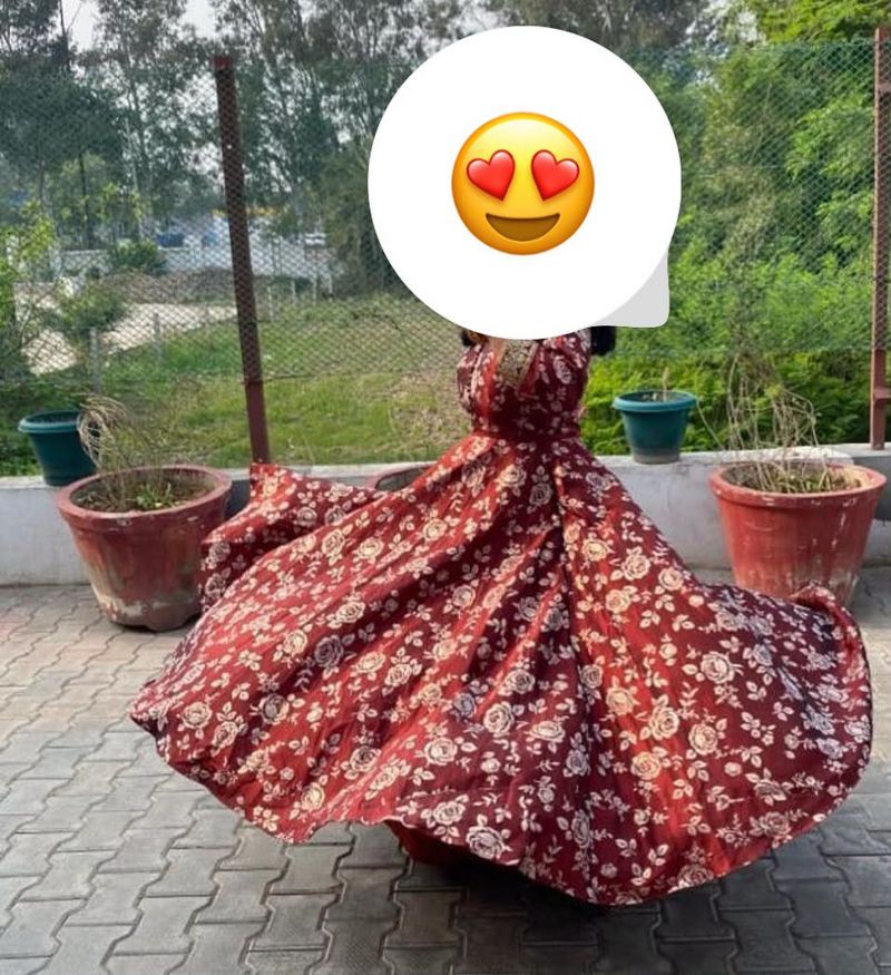 Beautiful Floral Print Gown