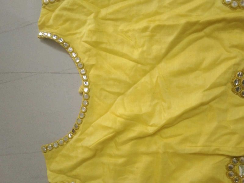 Yellow Embroidered kurta