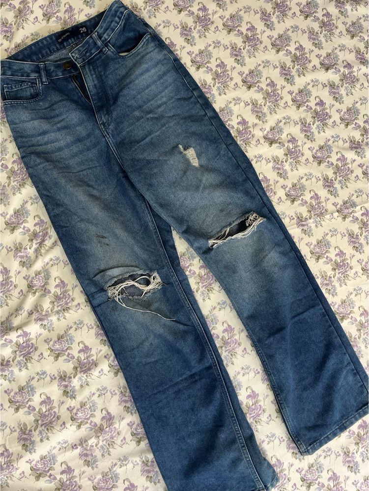 Ripped Knee Denim Jeans
