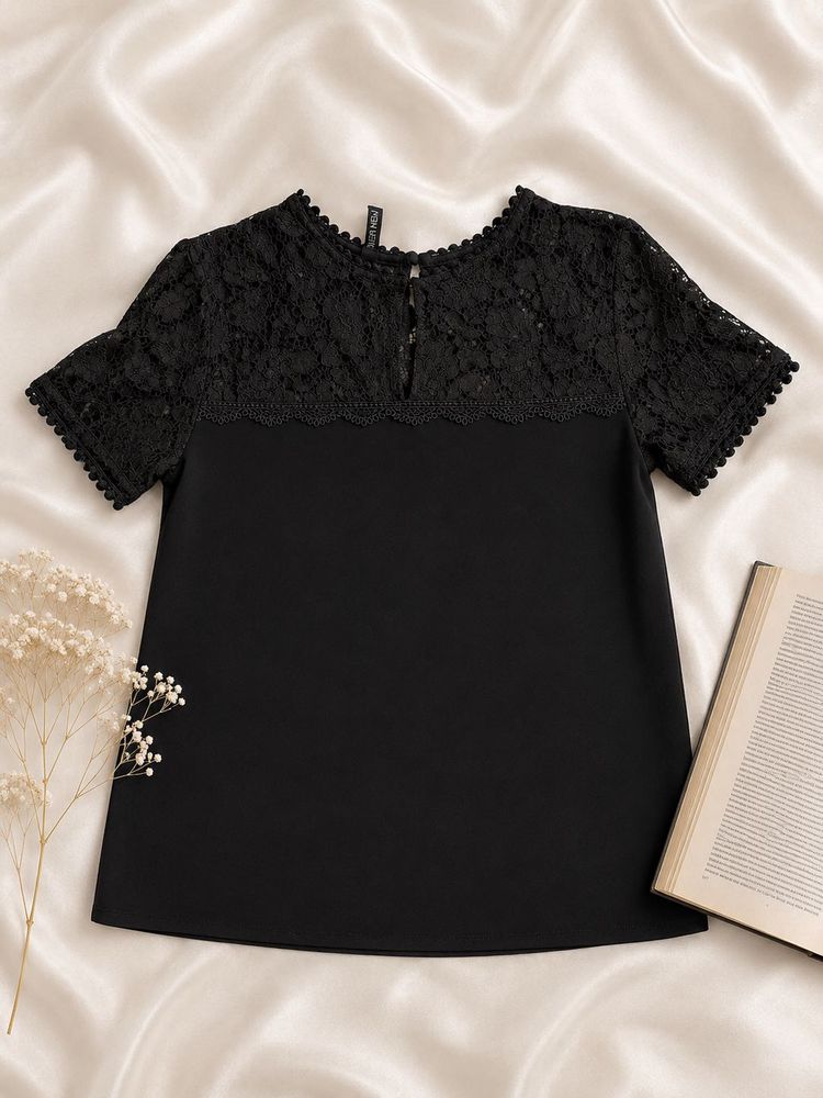 Elegant Black Lace Top