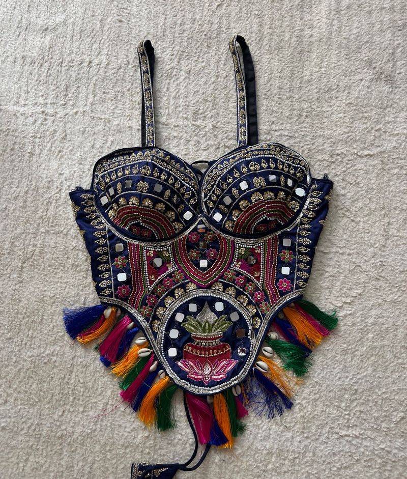 Boho Embellished Crop Top