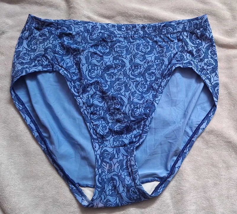 Blue Rose Print Briefs