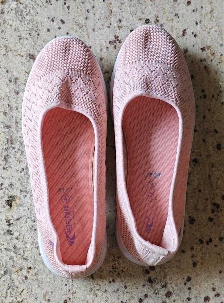 Cute Pink Mesh Ballet Flats
