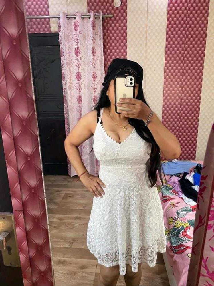 White PADDED Lace Flirty Dress