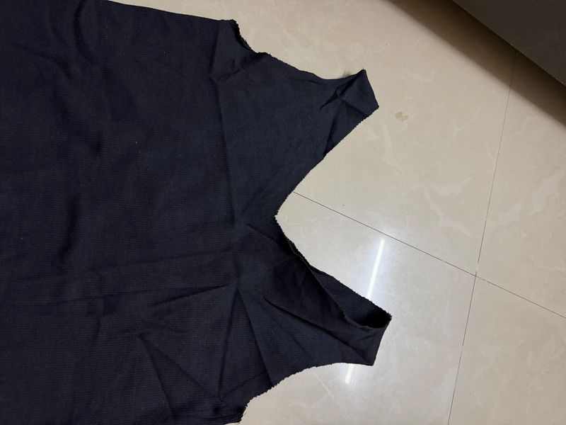 Dark Blue Textured T-Shirt