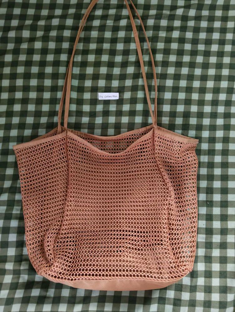 Summer Beach Stylish Mesh Woven Tote Bag