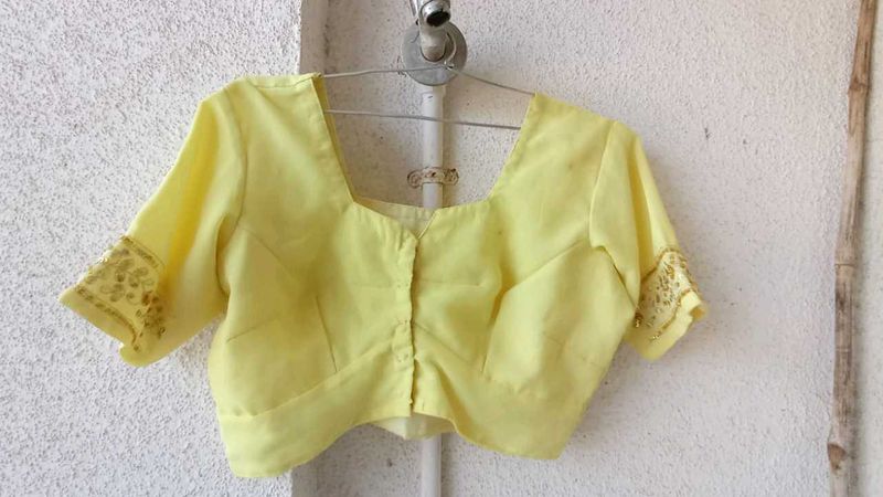 Yellow Embroidered Blouse