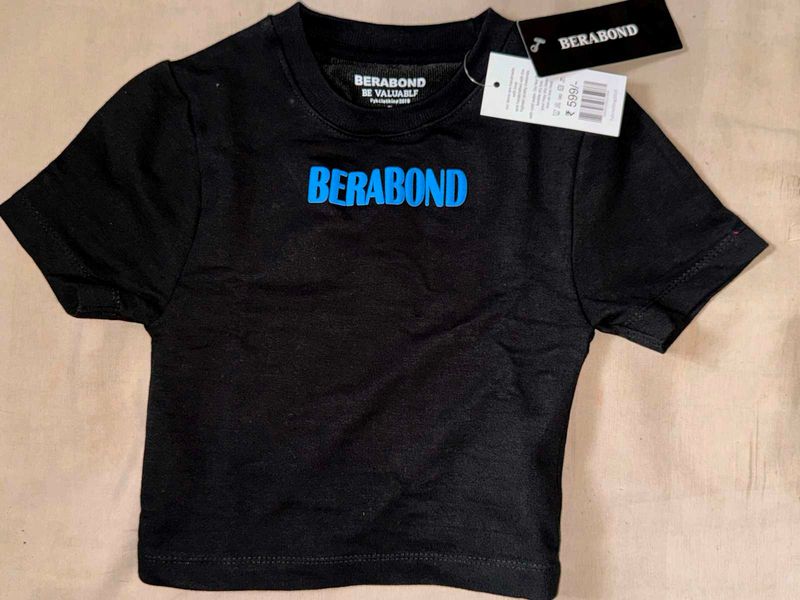 BERABOND Black Graphic Baby Tee