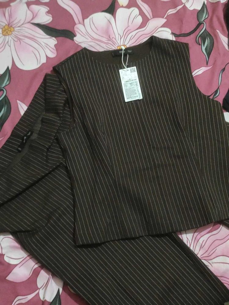 MANGO Pinstripe Co-ord Set