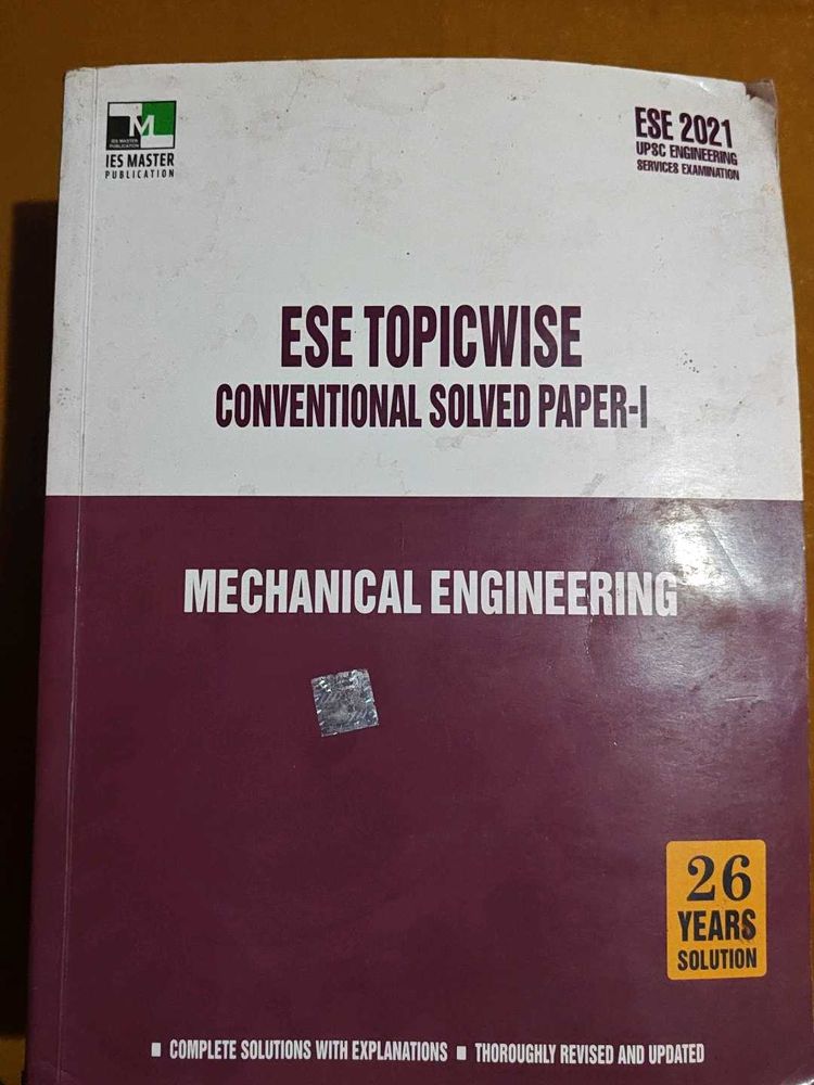 ESE Mechanical Engineering Solved Paper