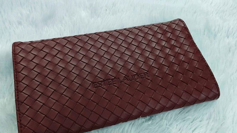 Estee Lauder Woven Clutch Wallet