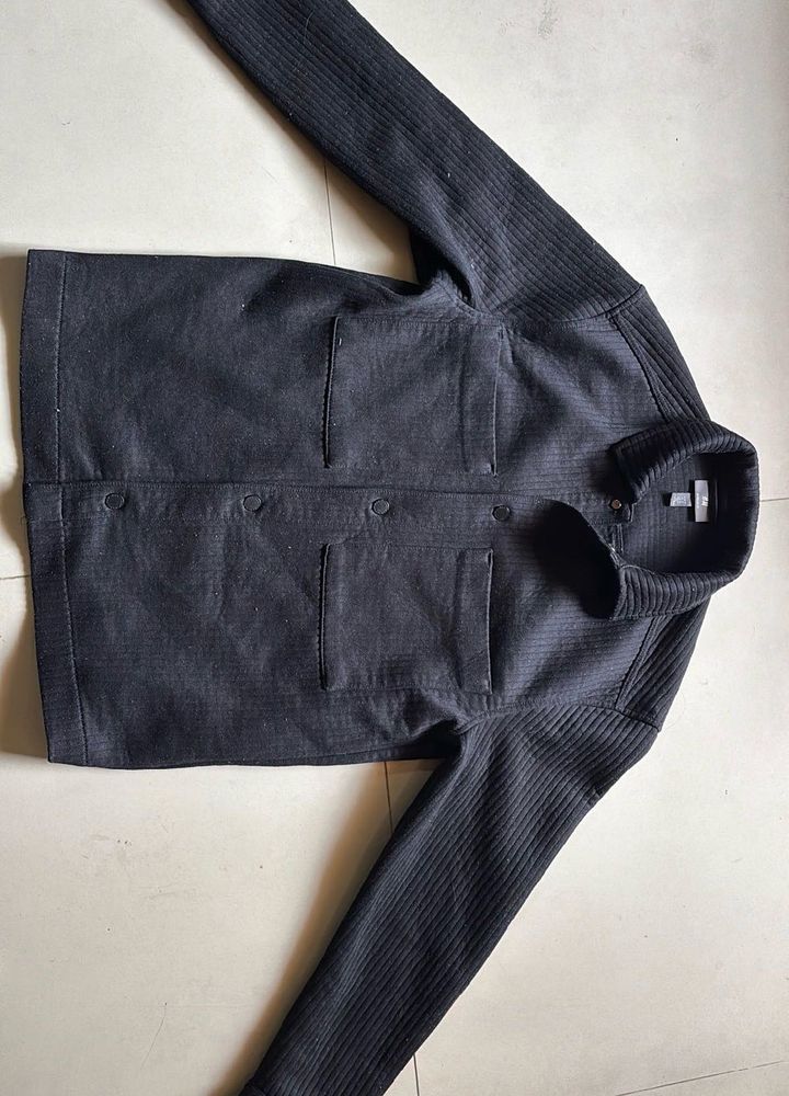 H&amp;M Black Men's Ribbed Jacket