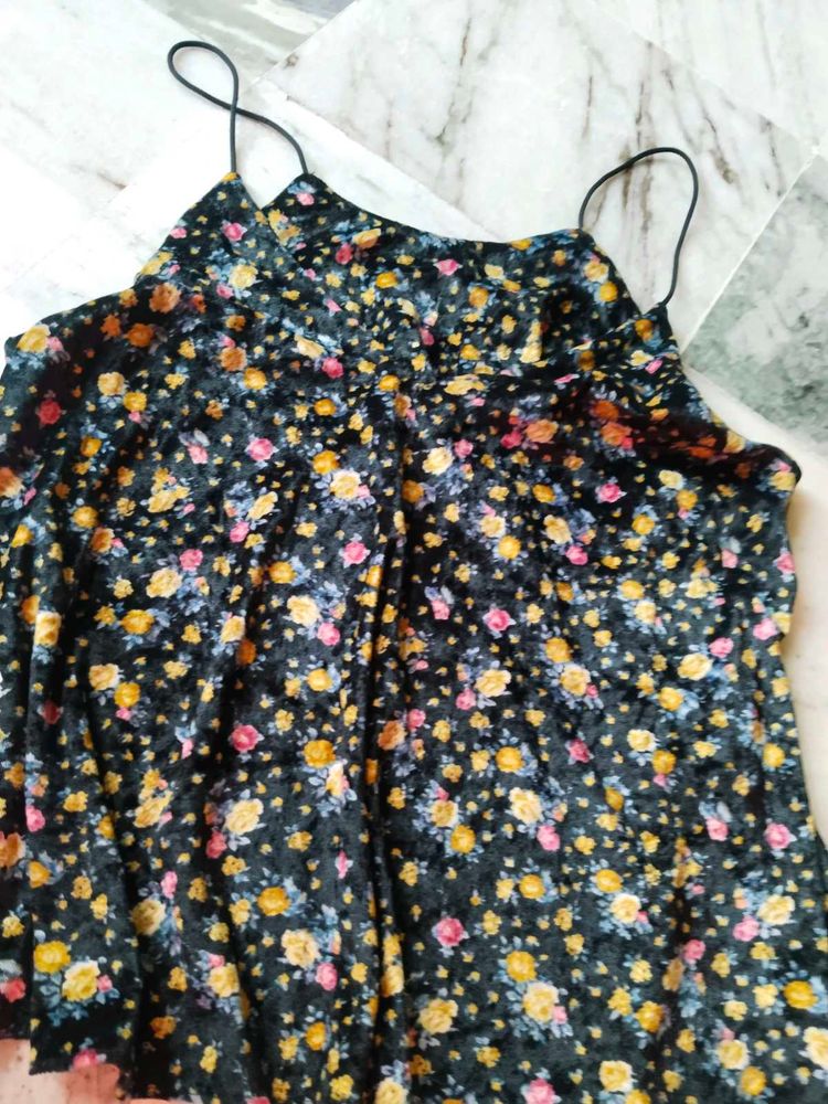 Floral Print Spaghetti Strap Top