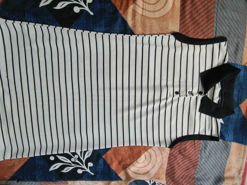Striped Sleeveless Mini Dress