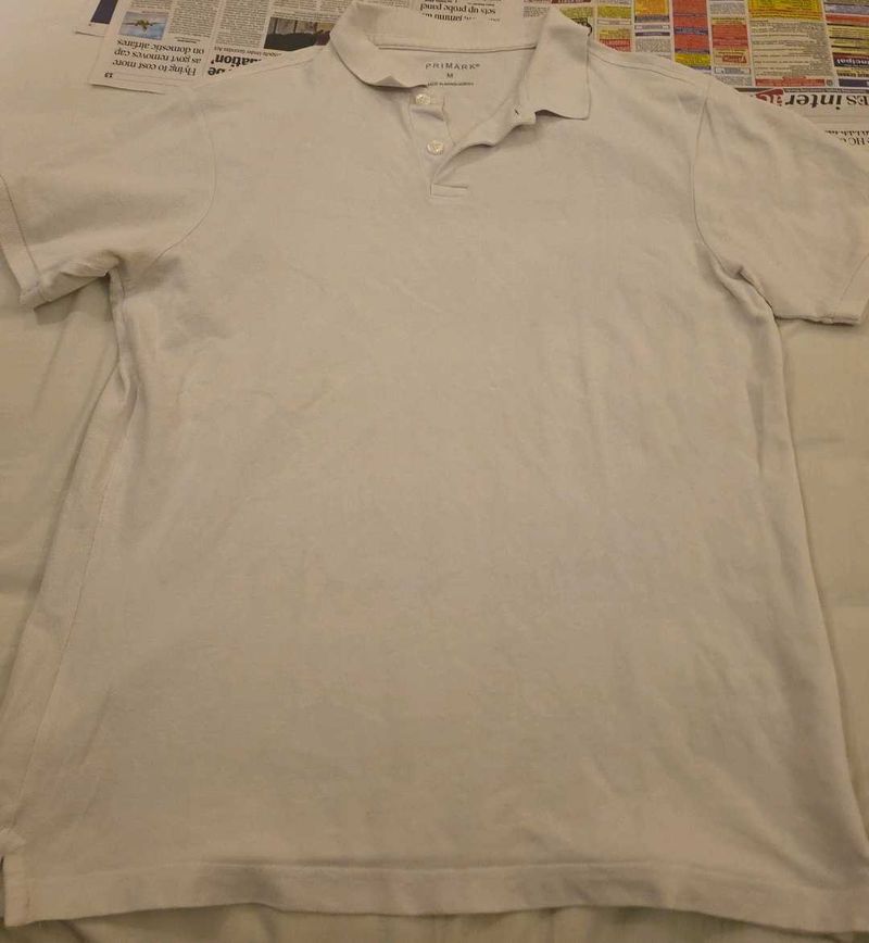 Primark Men's Classic White Polo T-Shirt