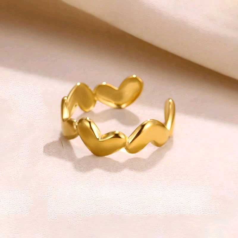 Chic Gold Heart Ring🩷💍