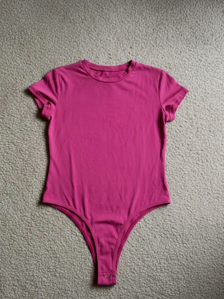 Pink high neck Bodysuit