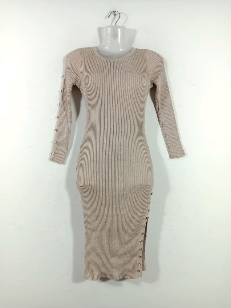 Cream And Sliver Shine Dress (Women's)