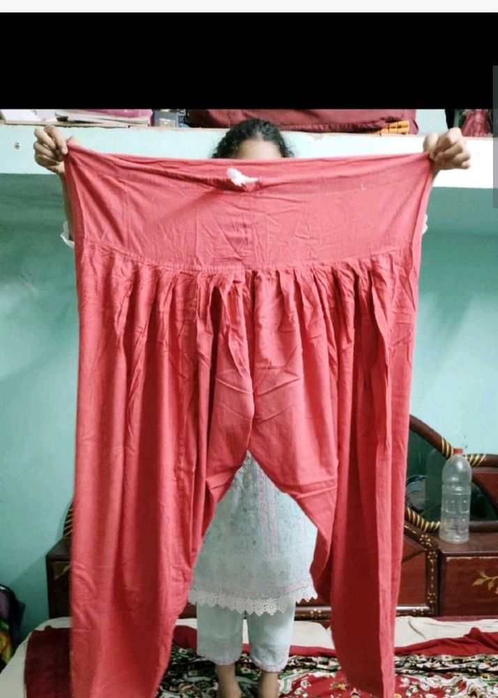Comfortable Pink Salwar Pants 2 &amp; 1 suit