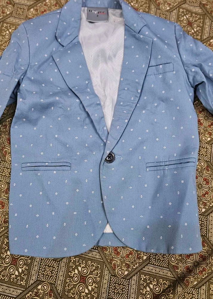 Stylish Blue Polka Dot Blazer 3-4 years kids