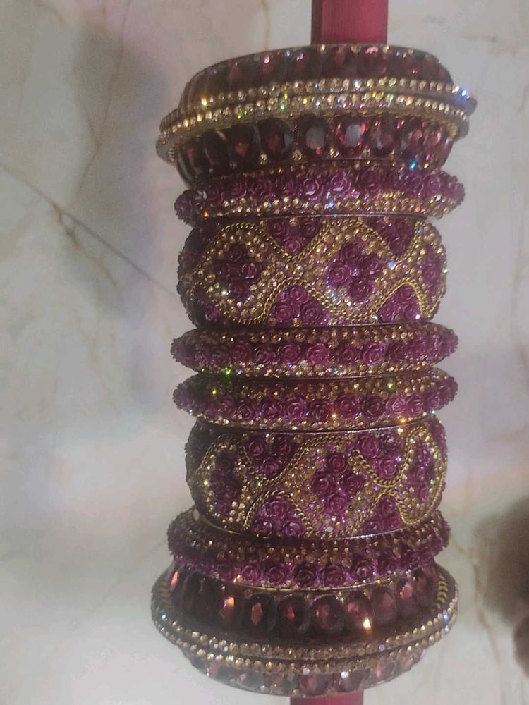 Exquisite Embellished Bangle Set