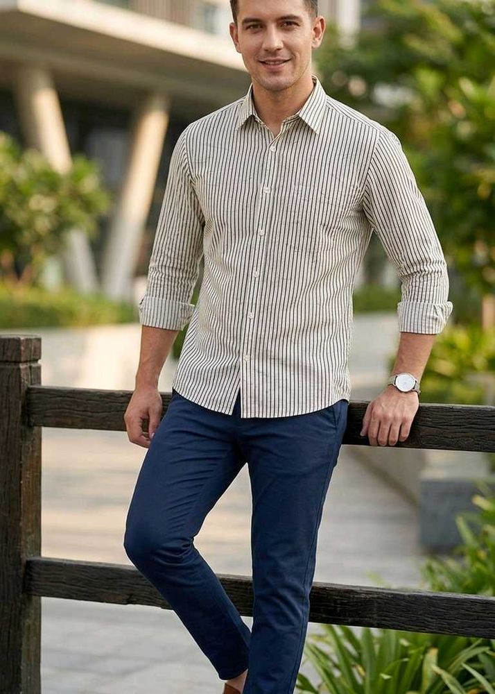 Men's Striped Casual Shirt