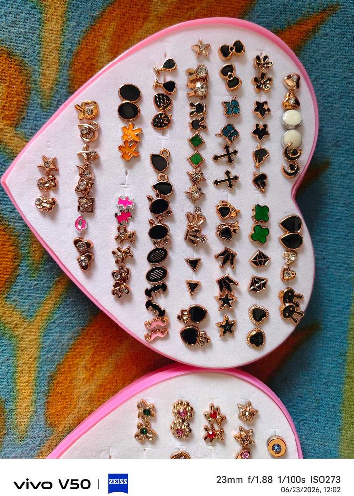 Assorted Stud Earrings Set of 1 pairs
